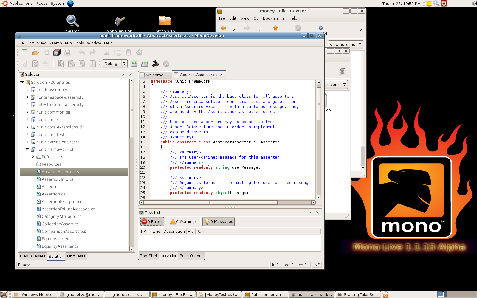 Building NUnit with MonoDevelop